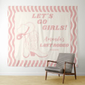 Tenture Dernière Fête de Bachelorette Western Rétro Rodeo (En situation (horizontale))