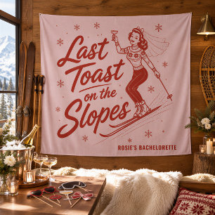 Tenture Dernière Toast sur les Pistes Rose Enterrement de