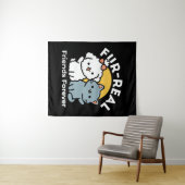 Tenture Des amis vrais pour toujours | Cute Cat & Chien Du (En situation (horizontale))