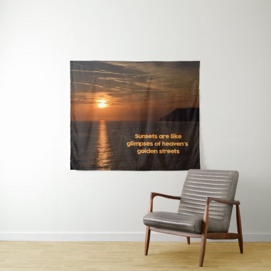Tenture Des couchers de soleil comme des aperçus des rues  (En situation (horizontale))