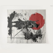 Tenture Des guerriers samouraïs entourés de pulvérisateurs (Devant (Horizontal))