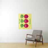 Tenture Des radis mignons chantant des légumes de dessin a (En situation)