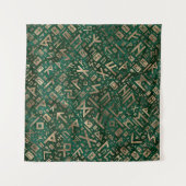 Tenture Des runes plus anciennes - or de motif de Futhark (Devant)