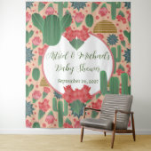 Tenture Desert Blush rose Girl Baby shower (En situation)