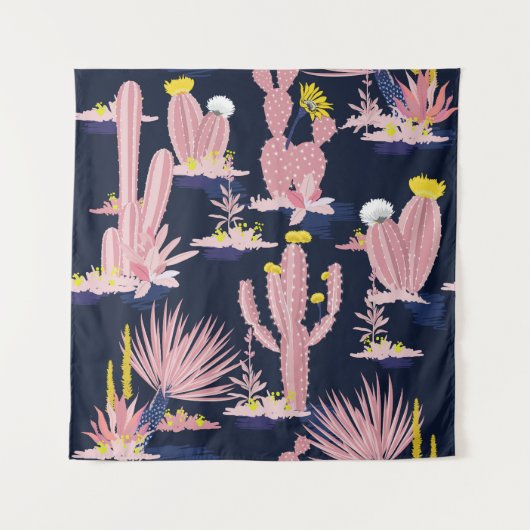 Tenture Desert Chic : Pastel Cactus Bloom (Devant)
