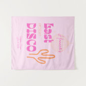 Tenture Desert Disco Bachelorama photo fond rose (Devant (Horizontal))