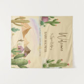 Tenture Désert Oh Cactus Boy Boho Arch Baby shower (Devant (Horizontal))
