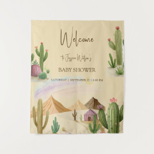 Tenture Désert Oh Cactus Garçon Bohème Arche Baby Shower