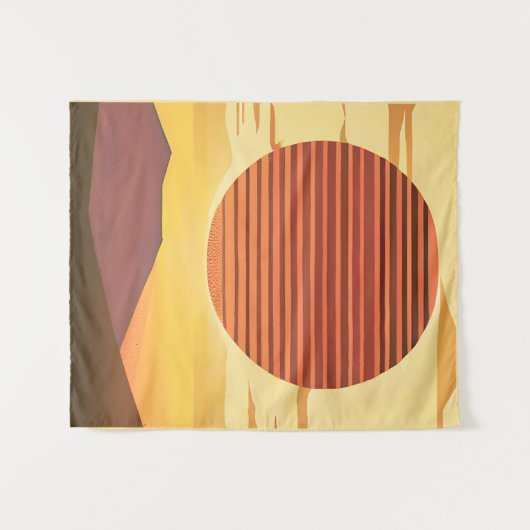 Tenture Desert Sunset Rust Orange et Brown (Devant (Horizontal))