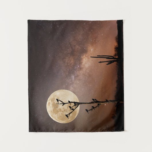 Tenture Deserts | Cactus With Birds in Desert (Devant)