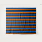Tenture Design à rayures verticales bleu orange bleu   (Devant (Horizontal))