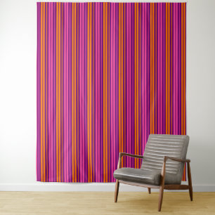 Tenture Design à rayures verticales rose orange violet