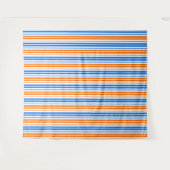 Tenture Design bandes verticales orange bleu blanc (Devant (Horizontal))