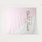 Tenture Design Chic Blush Pink Gold Script personnalisé (Devant (Horizontal))