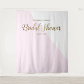 Tenture Design Chic Blush Pink Gold Script personnalisé (Devant)