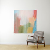 Tenture Design coloré Abstrait. Artiste polyvalent. Bru (En situation)