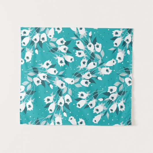 Tenture Design d'art botanique Motif élégant à la fleur de (Devant (Horizontal))