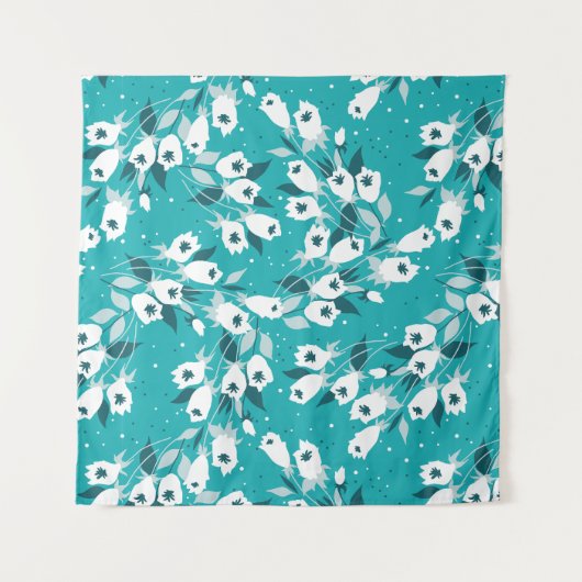 Tenture Design d'art botanique Motif élégant à la fleur de (Devant (Horizontal))