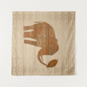 Tenture Design d'art tribal des éléphants (Devant (Horizontal))