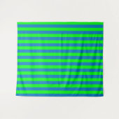 Tenture Design de bandes bleues et vertes (Devant (Horizontal))