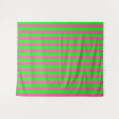 Tenture Design de bandes rose et verte (Devant (Horizontal))