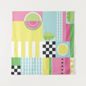 Tenture Design de fruits d'été, mosaïque colorée (Devant (Horizontal))