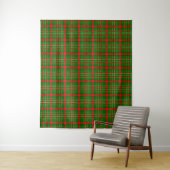 Tenture Design de Motif de Noël Tartan vert (En situation)