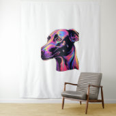 Tenture Design de néon Greyhound (En situation)