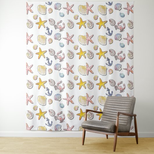 Tenture Design de plage simple et agréable (En situation)