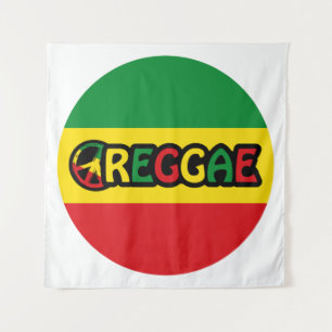 Tenture Design de reggae avec couleurs de drapeau reggae