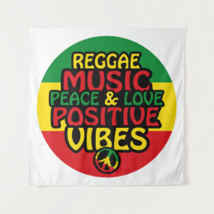 Tenture Design de reggae avec des citations positives et d
