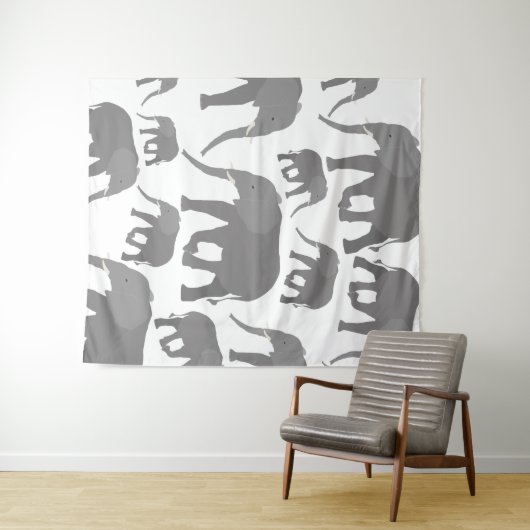 Tenture Design éléphant (En situation (horizontale))