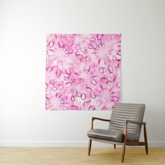 Tenture Design ethnique motif Abstrait. Aquarelle (En situation)