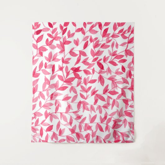 Tenture Design feuille d'aquarelle rouge (Devant)