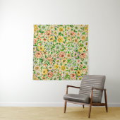 Tenture Design floral traditionnel indien de printemps (En situation (horizontale))