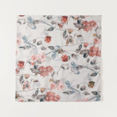 Tenture design floral transparent avec fleur fond clair (Devant (Horizontal))