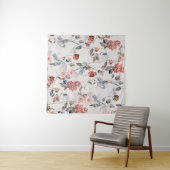 Tenture design floral transparent avec fleur fond clair (En situation (horizontale))