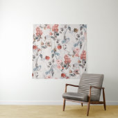 Tenture design floral transparent avec fleur fond clair (En situation)