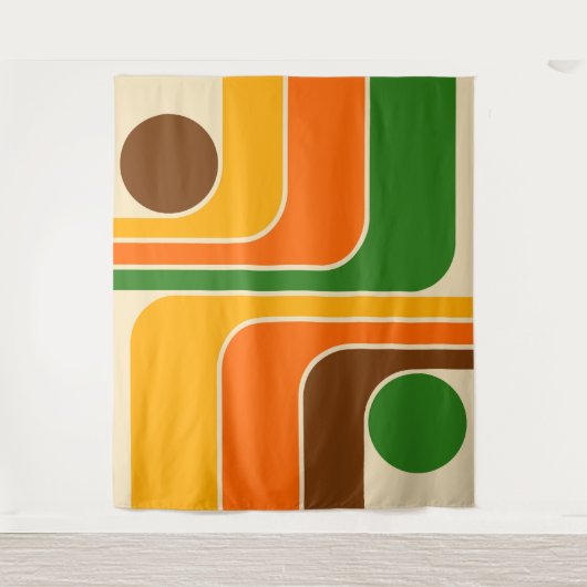 Tenture Design géométrique moderne du milieu du siècle (Devant)