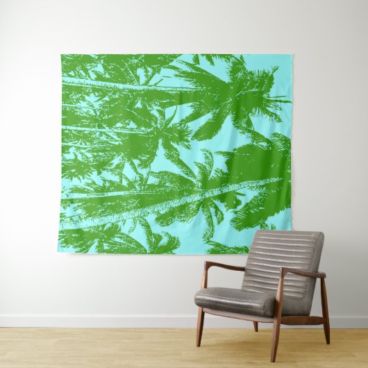 Tenture Design graphique des palmiers (En situation (horizontale))