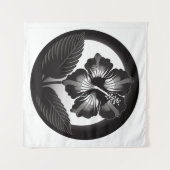 Tenture Design Hibiscus Kamon (Devant (Horizontal))