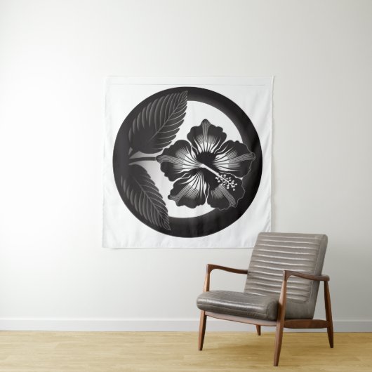 Tenture Design Hibiscus Kamon (En situation (horizontale))