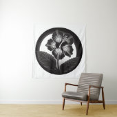 Tenture Design Hibiscus Kamon (En situation)