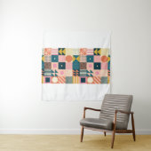 Tenture Design motif abstrait géométrique moderne avec sim (En situation)