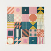 Tenture Design motif abstrait géométrique moderne avec sim (Devant (Horizontal))