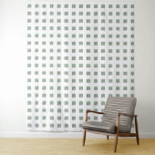 Tenture Design Motif croisé Filigree vert (En situation)
