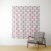 Tenture Design Motif de l'étalage de fleurs de rose rouge (En situation)