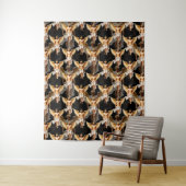Tenture Design Motif des Anges d'or céleste (En situation)