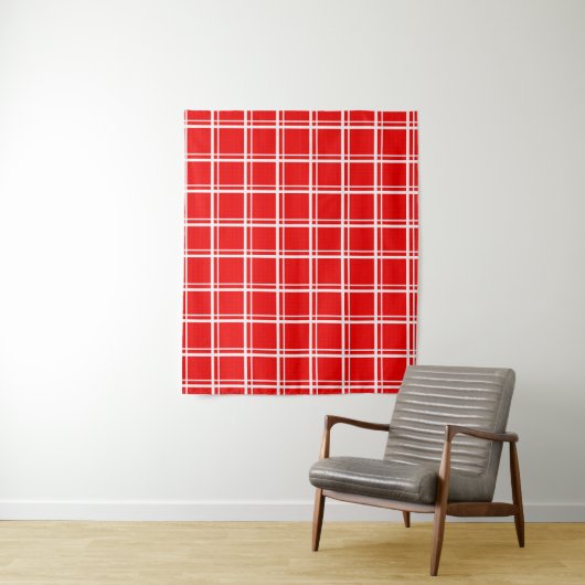 Tenture Design Motif des bandes de grille déployées dans l (En situation)