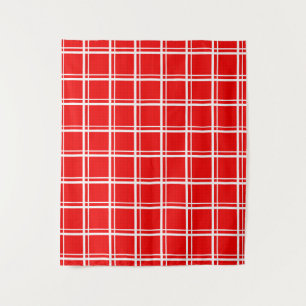 Tenture Design Motif des bandes de grille déployées dans l